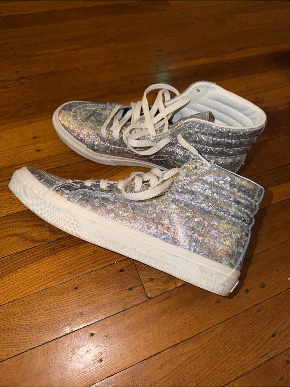VANS SK8- Hi Slim Hologram Sneakers, size 8
